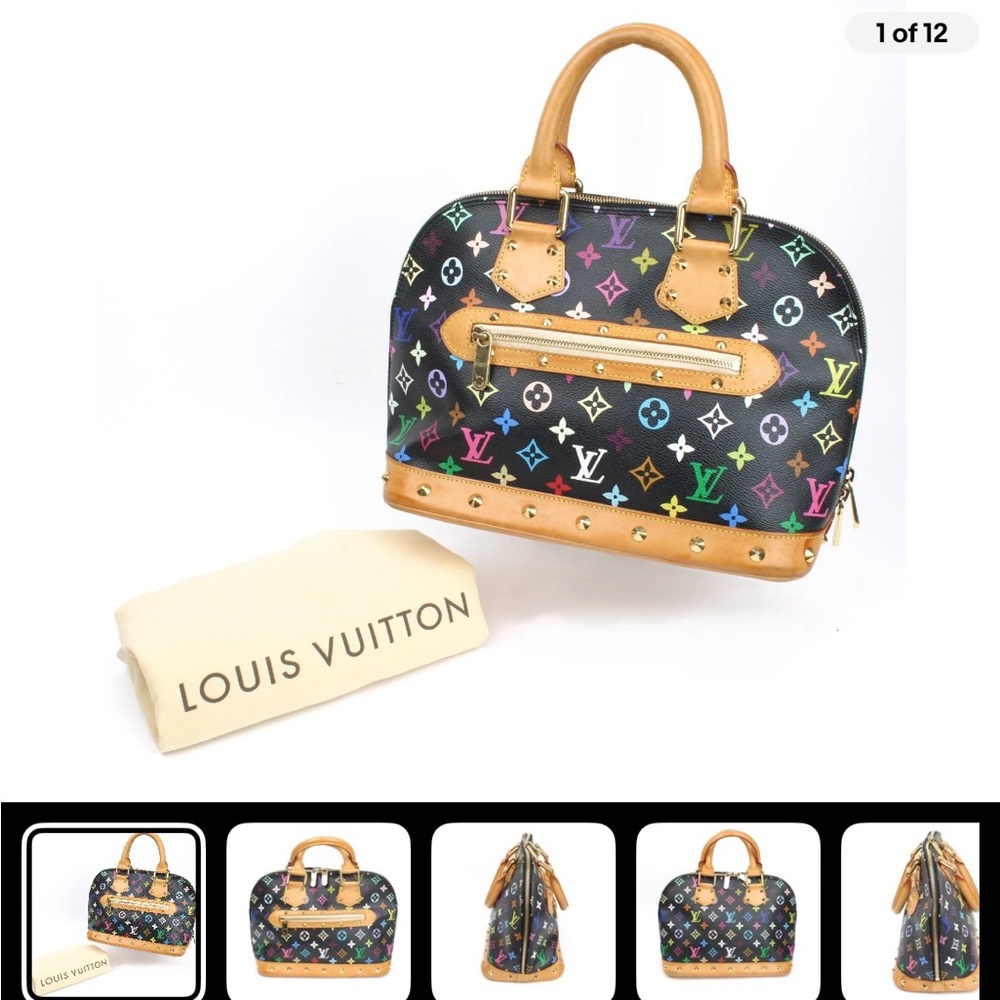 Louis Vuitton Black Takaski Murakami Alma